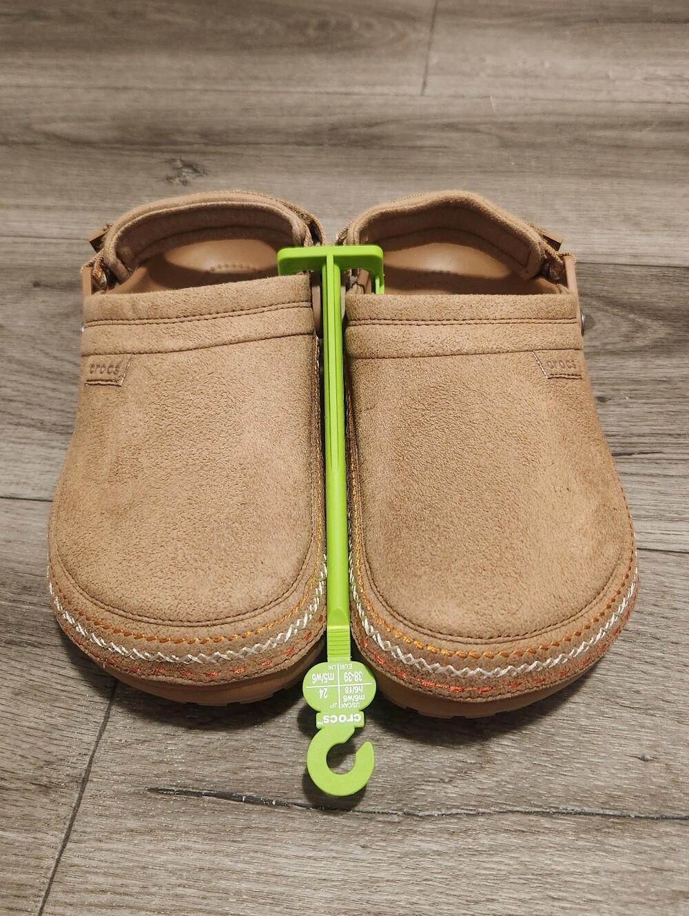 CROCS Suede Slip-On Clog in Tan
